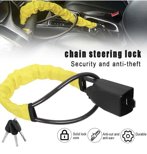 Seat belt lock - steering, wheel