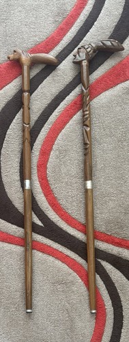 Wooden walking sticks - walking, pair