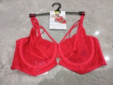 38D BRA M&S Boutique Vera Lace Longline Balcony Bra BRIGHT RED