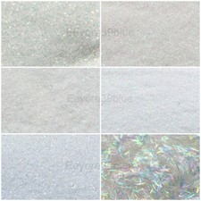 SPARKLING WHITE SNOWSTORM Snow Glitter 5 gram Packs Dust or Strips - Xmas Crafts