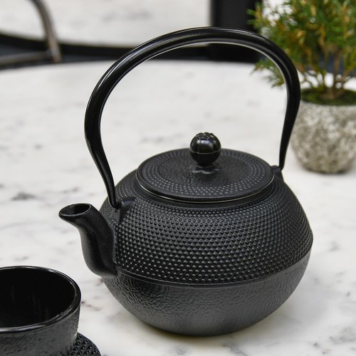 Black kyusu cast - black, "kyusu"