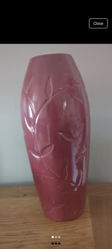 Red vase narrow - red,