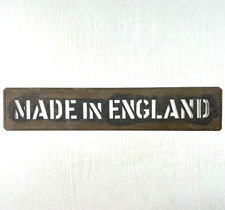 Vintage MADE IN ENGLAND Metal Stencil 1.75" Letter Height and 18" Phrase Width