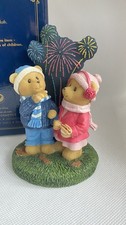 Vintage Avon Keepsake Teddies Fireworks Figurine Collectable Teddy Bear