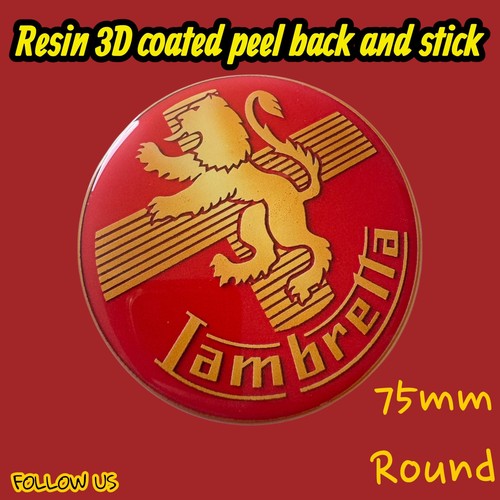 Lambretta lion resin domed - lion, 3d