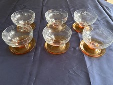 Vintage amber base glass