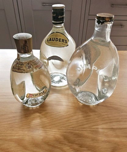 Three empty whisky - whisky, bottles