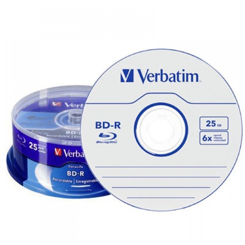 Verbatim blu ray 43837 25gb - verbatim,