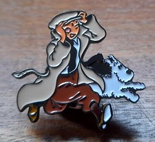 The Adventures of Tintin & Snowy Metal Enamel Pin Badge Brooch Fox Terrier Dog
