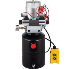 6L Double Acting Hydraulic Pump Dump Trailer Power Unit Pack DC 12V