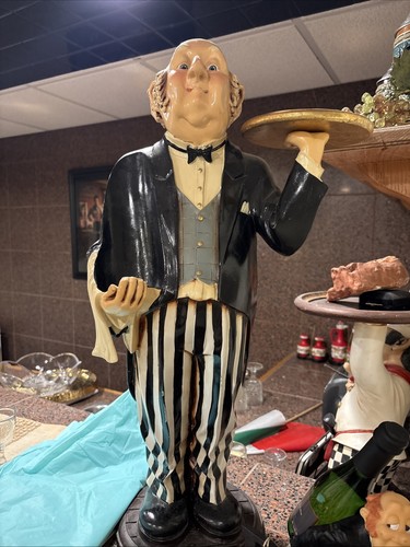 Wine connoisseur butler statue