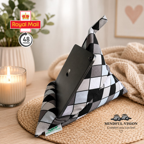 Grey check ipad tablet - grey,