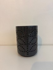 ORLA KIELY GARDEN LINEAR STEM TEA LIGHT GREY CERAMIC CANDLE HOLDER LANTERN