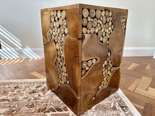 Teak root mosaic - root, table