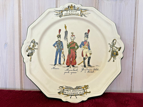 Vintage french pottery plate - pottery,