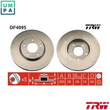 2x BRAKE DISC DF4095 FOR