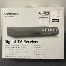 Goodmans GDR11 Freeview Digital TV Receiver Set Top - No Remote Control 