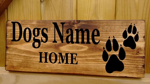 Dog name sign - dog, personalised