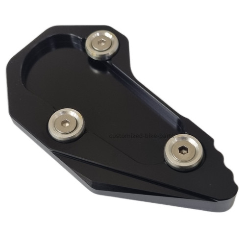 Black cnc side stand kickstand - black,