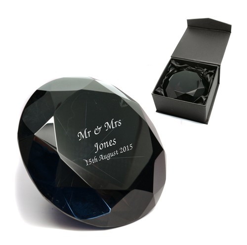 Personalised black crystal - personalised,