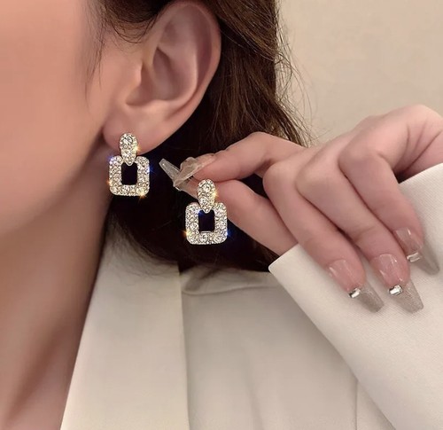 Fashion square drop rhinestone - square,