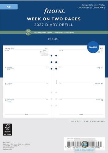 Filofax 2027 recycled - filofax, paper