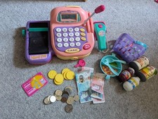 Supermarket Checkout Playset Kitchen Corner Cash Till Battery Powered With Mic