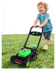Kids Lawn Mower with Realistic Grass Cutting Action and Sounds No Batteries