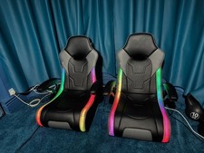 2x X Rocker G-Force Cosmos RGB Gaming Chairs with Built-In Speakers