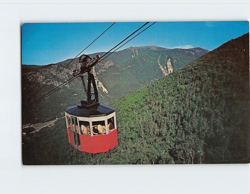 Postcard tram car aerial - postcard,