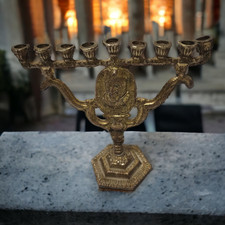 Vintage Brass Menorah Hanukkah
