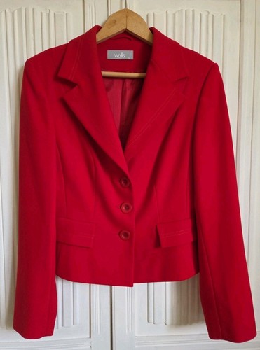 Red size blazer - red, wallis