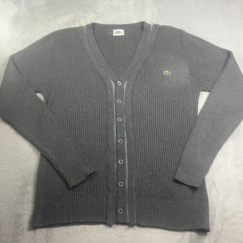 Lacoste knit grandad cardigan - knit,