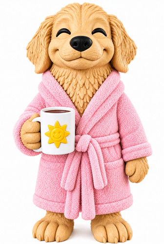Cute golden retriever coffee - cute,