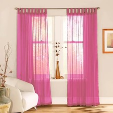 Home Curtains Voile Tab Top