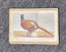 Playing cards original vintage circa 1940's pheasant front  quality linen finish