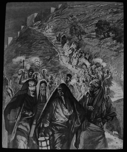 Jesus leading group c1890 - group,