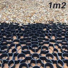 X-Grid Black 1m2 Gravel Grid Driveway Ground Reinforcement Grid Eco-Friendly