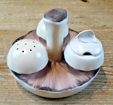 Vintage Carltonware Pottery Mushroom Design Cruet Set