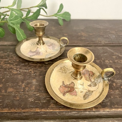 Vintage chambersticks pair - vintage,