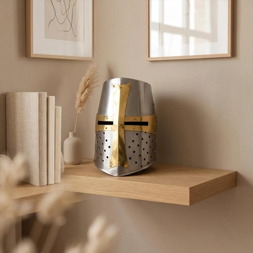 Handmade steel crusader helmet - handmade,