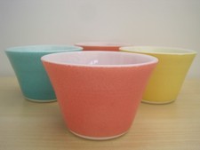 1950s 1960s Vintage Set of 4 x Pyrex Sprayware Custard Cups Ramekins Dishes