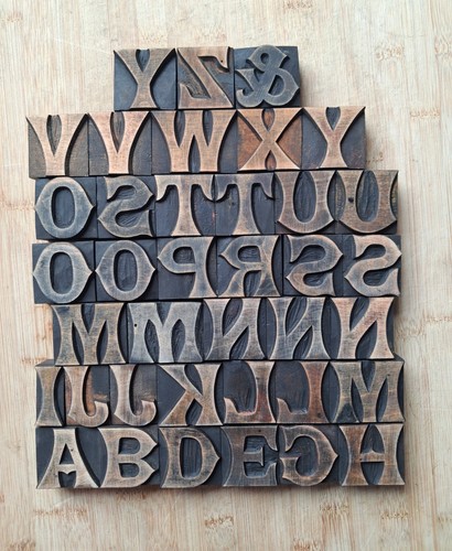 Vintage wooden letterpress - wooden,