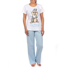 Disney Thumper Pyjamas Adults Womens S M L XL XXL PJs Set T-Shirt Bottoms Stars
