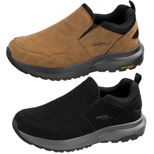 Fitville wide slip trainers - wide, slip-on