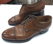 Saint Crispin's Shoes #316 Saddle Derby Half Brogue 7.5D US Brown Russian Calf
