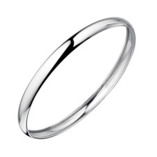 Solid Silver Slave Bangle