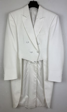 White Evening Tailcoat 40R Jacket White Tie Double Breasted Tails Conductor 0967
