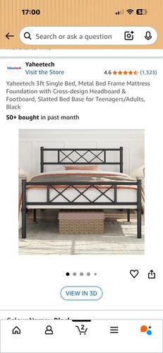Bed frame single with - bed,