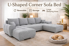 U-Shaped Corner Sofa Bed with